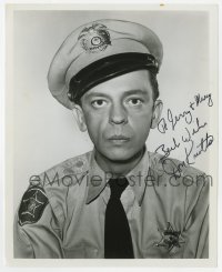 7s886 DON KNOTTS signed 8x10 publicity still 1980s as Barney Fife from The Andy Griffith Show!