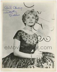 7s889 DOROTHY COLLINS signed 8x10.25 REPRO still 1980s portrait of the singer with sheet music!