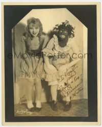 7s411 DUNCAN SISTERS signed deluxe 8x10 still 1927 in Topsy & Eva costumes from Uncle Tom's Cabin!