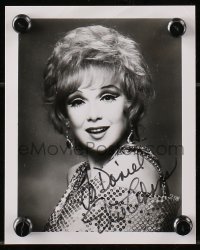 7s180 EDIE ADAMS signed 4x5 REPRO still 1980s includes 1960 Show Time on Broadway record album!