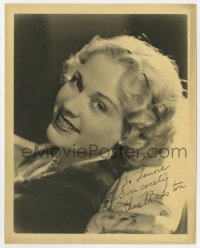 7s419 ESTHER RALSTON signed deluxe 8x10 still 1930s beautiful smiling portrait wearing fur!