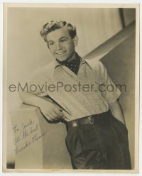 7s428 FRANKIE THOMAS signed deluxe 8x10 still 1930s he was Ted Nickerson in the Nancy Drew series!