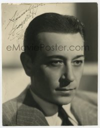 7s441 GEORGE RAFT signed 7x9 still 1930s head & shoulders portrait by by Eugene Robert Richee!