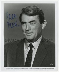 7s458 GREGORY PECK signed 8x10 still 1970s head & shoulders portrait at Universal Pictures!
