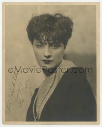 7s466 HELEN MORGAN signed deluxe 8x10 still 1920s sexy portrait with pearl necklace by Hal Phyfe!