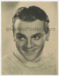 7s477 JAMES CAGNEY signed deluxe 6.5x8.5 still 1930s great smiling portrait of the legendary star!