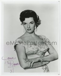 7s248 JANE RUSSELL signed 8x10 REPRO still 1980s includes a 1952 lobby card from Macao!