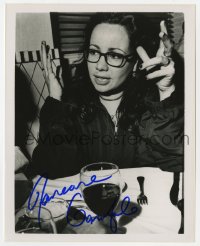 7s926 JANEANE GAROFALO signed 8x10 publicity still 2000s close up at dinner table with wine!