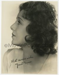 7s486 JANET GAYNOR signed 7.5x9.5 still 1920s profile portrait of the pretty leading lady by Autrey!