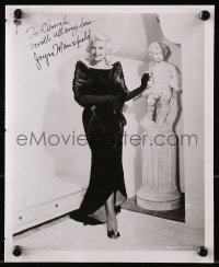 7s135 JAYNE MANSFIELD signed 8.25x10 still 1960s includes 1963 Shakespeare, Tchaikovsky & Me record!
