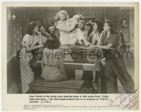 7s492 JEAN PORTER signed TV 8x10.25 still R1958 sitting atop piano in Little Miss Broadway!