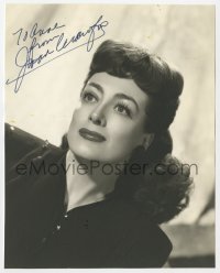 7s497 JOAN CRAWFORD signed deluxe 7.5x9.5 still 1940s great close portrait of the Hollywood legend!