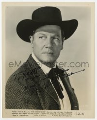 7s503 JOEL McCREA signed 8.25x10 still 1957 great head & shoulders portrait from The Oklahoman!