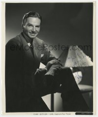 7s510 JOHN SUTTON signed 8.25x9.75 still 1940s great smiling portrait sitting in the shadows!
