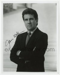 7s934 JOHN WALSH signed 8x10 publicity still 1980s portrait of the America's Most Wanted host!