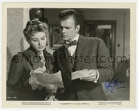 7s516 JOSEPH COTTEN signed 8.25x10.25 still 1944 close up with Ingrid Bergman in Gaslight!