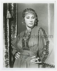 7s940 JUDITH ANDERSON signed 8x10 REPRO still 1980s in costume as Memnet in The Ten Commandments!