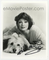 7s944 KAREN VALENTINE signed 8x10 publicity still 1980s great close portrait with her cute dog!