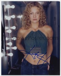 7s835 KATE HUDSON signed color 8x10 REPRO still 2000s close up of the sexy actress in skimpy top!