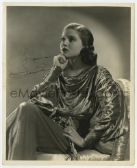 7s525 LANA TURNER signed 8x10 still 1937 portrait by Elmer Fryer from 1st movie They Won't Forget!