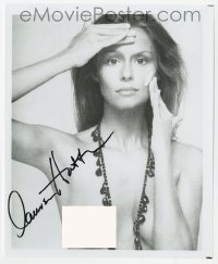 7s950 LAUREN HUTTON signed 8x9.75 publicity still 1980s sexy topless portrait of the model/actress!