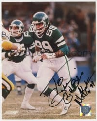7s838 MARK GASTINEAU signed color 8x10 publicity still 1999 the New York Jets football star!