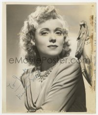 7s543 MARTHA SCOTT signed 8x9.5 still 1940s head & shoulders portrait at Columbia Pictures!