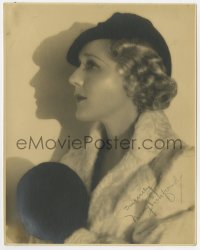 7s546 MARY PICKFORD signed deluxe 7.75x9.75 still 1920s great profile portrait of the leading lady!