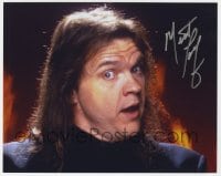 7s840 MEAT LOAF signed color 8x10 REPRO still 2000s great wide-eyed head & shoulders close up!