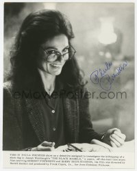 7s572 PAULA PRENTISS signed 8x10 still 1980 smiling close up wearing glasses in The Black Marble!