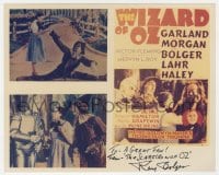 7s843 RAY BOLGER signed color 8x10 REPRO still 1980s three great images from The Wizard of Oz!