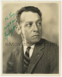 7s579 RAYMOND HATTON signed deluxe 8x10 still 1920s head & shoulders portrait in suit & tie by Evans!