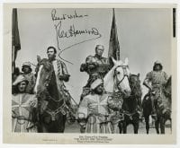 7s583 REX HARRISON signed 8.25x10 still 1965 on horseback from The Agony and the Ecstasy!