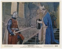7s339 RICHARD BURTON signed color 8x10 still 1964 close up in the title role from Becket!