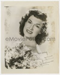 7s592 RISE STEVENS signed 8x10 still 1940s great smiling portrait of the Metropolitan Opera star!