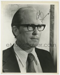 7s594 ROBERT DUVALL signed 8x10 still 1973 head & shoulders close up wearing glasses in Lady Ice!
