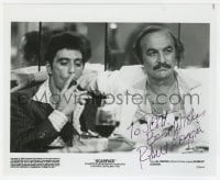 7s596 ROBERT LOGGIA signed 8x9.75 still 1983 close up as Frank Lopez with Al Pacino in Scarface!