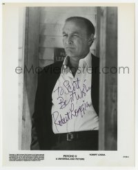 7s595 ROBERT LOGGIA signed 8x10 still 1983 great close portrait from Psycho II!