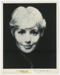 7s987 SHIRLEY JONES signed 8x10 publicity still 1983 head & shoulders portrait on black background!