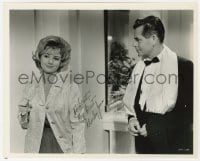7s614 SHIRLEY JONES signed 8x10 still 1963 close up with Glenn Ford in Courtship of Eddie's Father!
