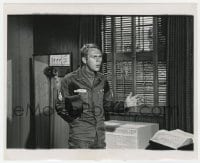 7s623 STEVE McQUEEN signed 8.25x10 still 1963 great close up in uniform from Soldier in the Rain!