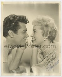 7s631 TONY CURTIS/JANET LEIGH signed deluxe 8x10 still 1950s great portrait of the celebrity couple!