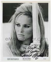 7s634 URSULA ANDRESS signed 8.25x10 still 1965 close up the sexy actress in The Tenth Victim!