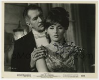 7s636 VINCENT PRICE signed 8x10 still 1963 close up with pretty Nancy Kovack in Diary of a Madman!