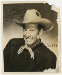 7s648 WILLIAM 'WILD BILL' ELLIOTT signed 8x10 still 1930s smiling portrait of the cowboy star!