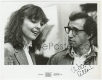7s649 WOODY ALLEN signed 8x10 still 1979 great close up with Diane Keaton in Manhattan!