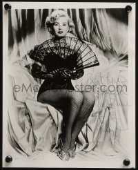 7s217 ZSA ZSA GABOR signed 8x10 REPRO still 1980s includes a 1952 window card from Moulin Rouge!