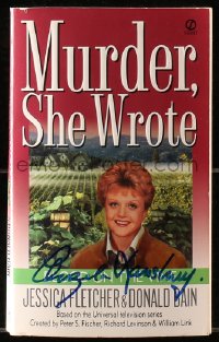 7s095 ANGELA LANSBURY signed softcover book 2001 Murder She Wrote, Blood on the Vine!