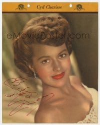 7s665 CYD CHARISSE signed Dixie ice cream premium 1950 sexy portrait from East Side West Side!