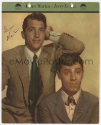 7s666 DEAN MARTIN/JERRY LEWIS signed Dixie ice cream premium 1951 great portrait with info on back!